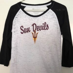M Burnout Arizona State Sun Devils baseball shirt
